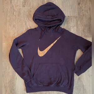Nike women’s  Dark Purple Hoodie with Gold Logo